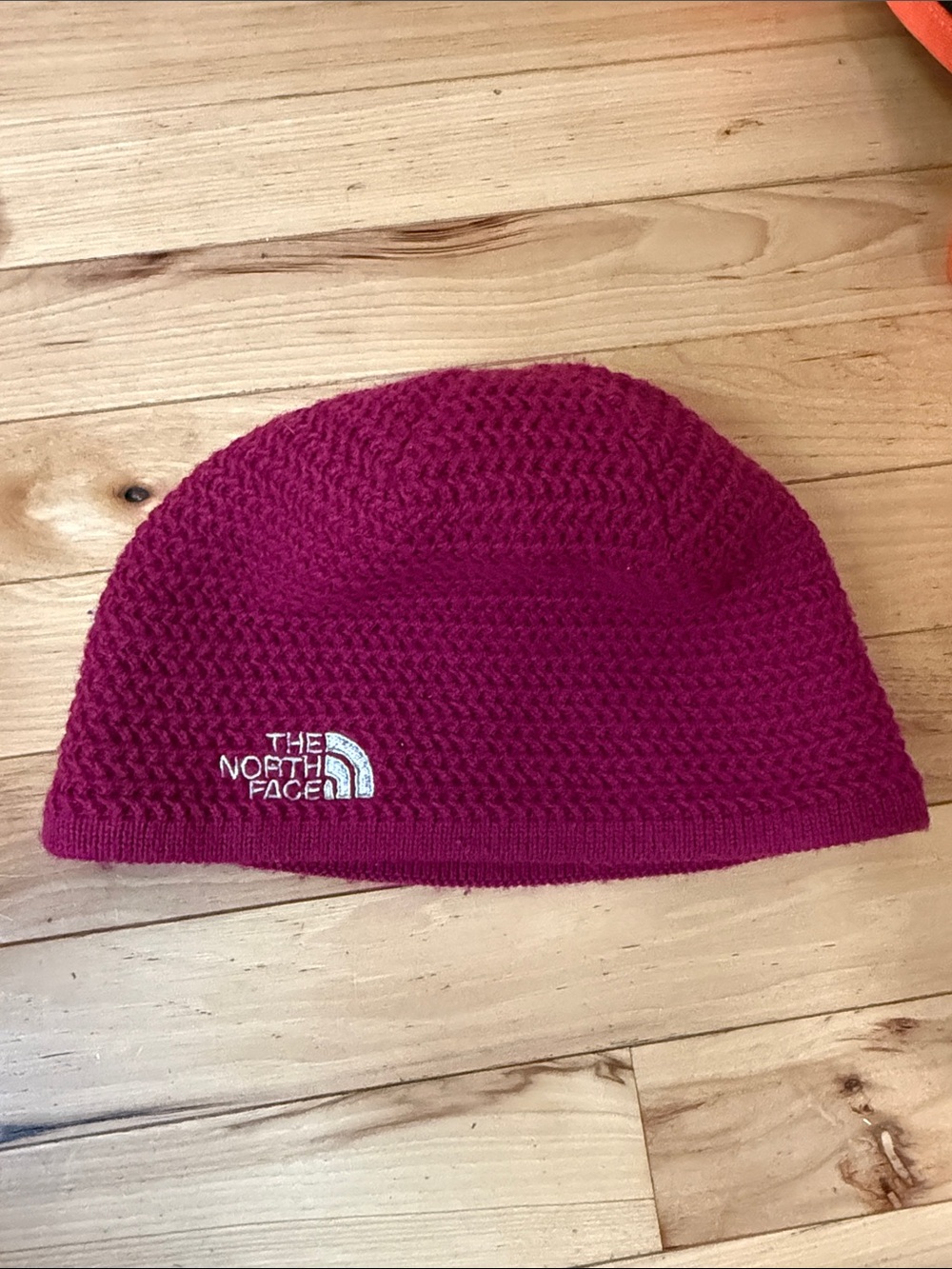 The North Face Raspberry Red Knit Beanie